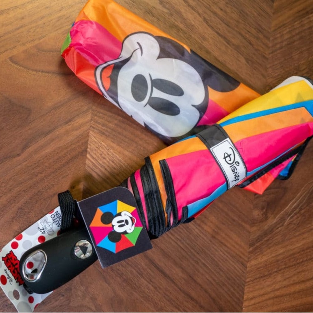 Disney Mickey Mouse Vibrant Striped Umbrella